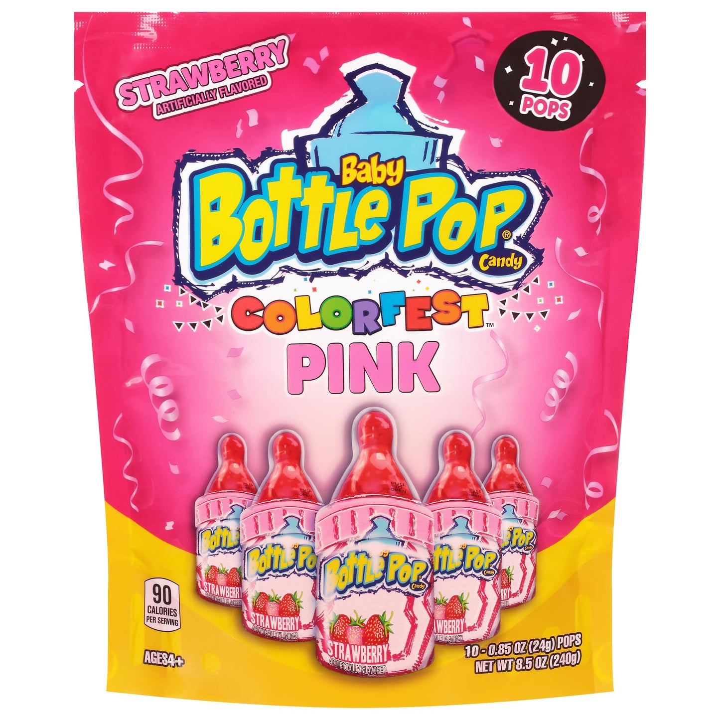 Baby Bottle Pop Party  Wrapped Lollipops  Powdered Sugar Dip In Assorted Fruity Flavors,care